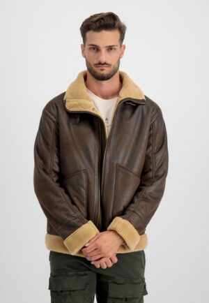 Alpha Industries Lederjacke »Alpha Industries Men - Leather & Faux Jackets B3 Arctic«