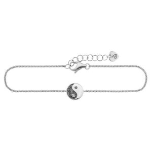 CAÏ Armband »925/- Sterling Silber rhodiniert Zirkonia Yin Yang«