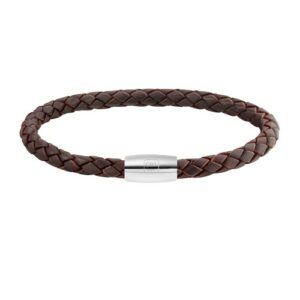 CAÏ Armband »Edelstahl Leder braun 20cm«