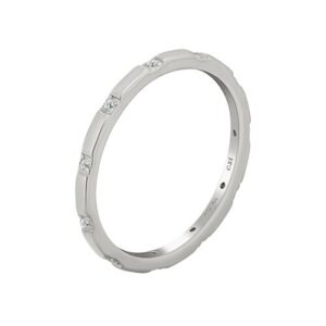 CAÏ Fingerring »925 Silber rhodiniert mit Zirkonia Stacking«