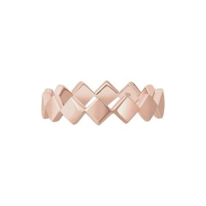 CAÏ Fingerring »925 Silber rosévergoldet Rauten«