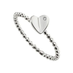 CAÏ Fingerring »925/- Sterling Silber heart Zirkonia«