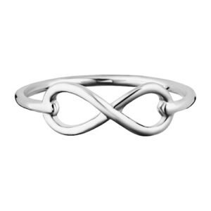 CAÏ Fingerring »925/- Sterling Silber rhodiniert Infinity«