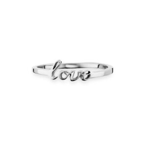 CAÏ Fingerring »925/- Sterling Silber rhodiniert Love«