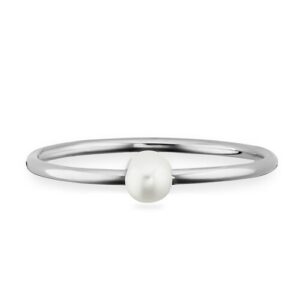 CAÏ Fingerring »925/- Sterling Silber rhodiniert Perle«