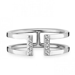 CAÏ Fingerring »925/- Sterling Silber rhodiniert Topas«