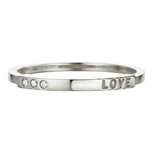 CAÏ Fingerring »925/- Sterling Silber rhodiniert Zirkonia Love«