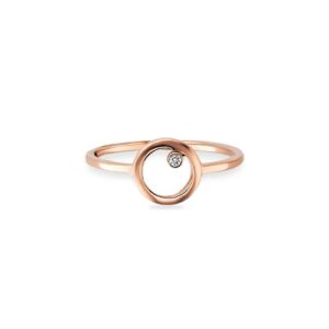 CAÏ Fingerring »925 Sterling Silber rosé vergoldet Zirkonia Kreis«