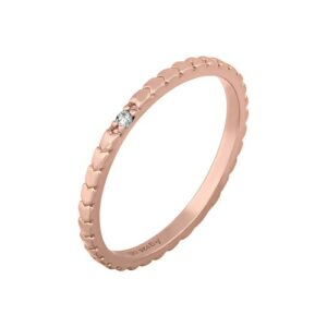 CAÏ Fingerring »925/- Sterling Silber rosévergoldet Herzen Zirkonia Stacking«