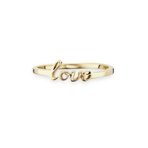 CAÏ Fingerring »925/- Sterling Silber vergoldet LOVE«