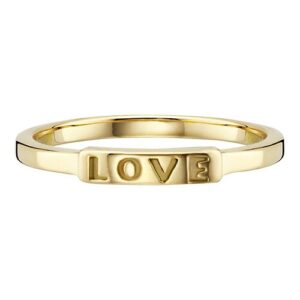 CAÏ Fingerring »925/- Sterling Sillber vergoldet LOVE«