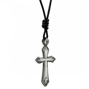 CAÏ Kette mit Anhänger »925/- Sterling Silber oxidiert Kreuz«