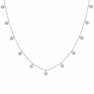 CAÏ Kette mit Anhänger »925/- Sterling Silber rhodiniert Anhänger rund Zirkonia«