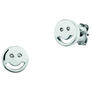 CAÏ Paar Ohrstecker »925/- Sterling Silber rhodiniert Emoji«