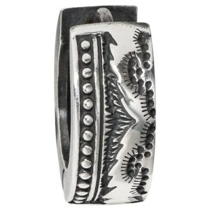 CAÏ Single-Creole »925/-Sterling Silber rhodiniert oxidiert«