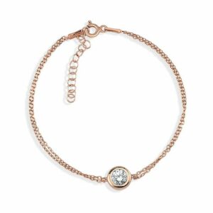 dKeniz Armband »925/- Sterling Silber rosévergoldet Solitär«