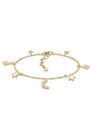 Elli Armband »Astro Sterne Halbmond Kristalle 925 Silber«