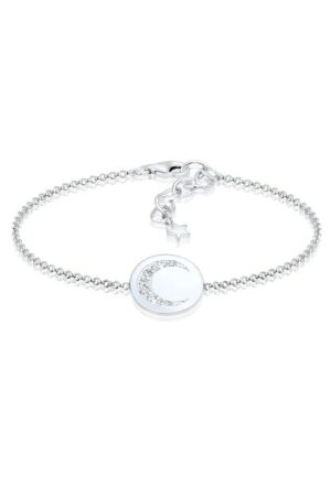 Elli Armband »Halbmond Astro Kristalle 925 Silber«