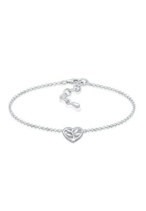 Elli Armband »Herz Cut-Out Lebensbaum Blume 925 Silber Beau«