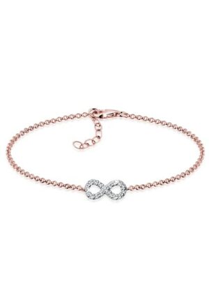 Elli Armband »Infinity Bi-Color Kristalle Silber«