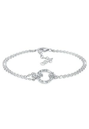 Elli Armband »Kreise Kristalle 925 Sterling Silber«