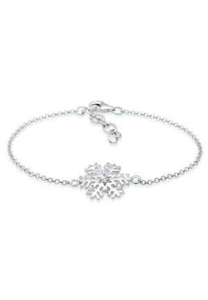 Elli Armband »Schneeflocke Xmas Kristalle 925 Silber«