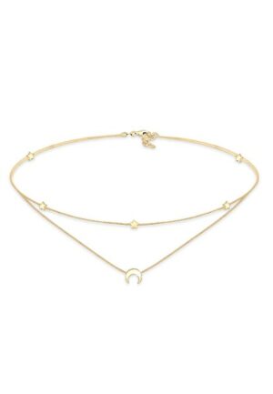 Elli Collier »Choker Layer Halbmond und Sterne 925er Silber«