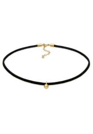 Elli Collier »Choker Velour Schwarz mit Anhänger Kugel Silber«