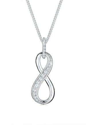 Elli Collierkettchen »Infinity Love Symbol Zirkonia 925 Silber«