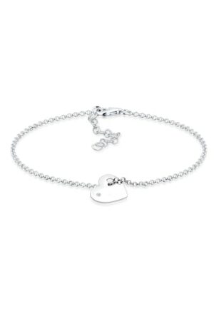 Elli DIAMONDS Armband »Herz Love Diamant (0.015 ct) 925 Silber«