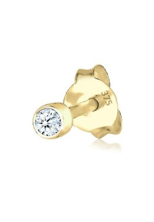 Elli DIAMONDS Paar Ohrstecker »Single Stecker Diamant (0.03ct) Basic 375 Gelbgold«