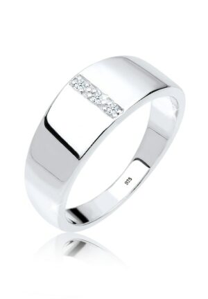 Elli DIAMONDS Verlobungsring »Basic Bandring Diamant (0.015 ct.) 925 Silber«