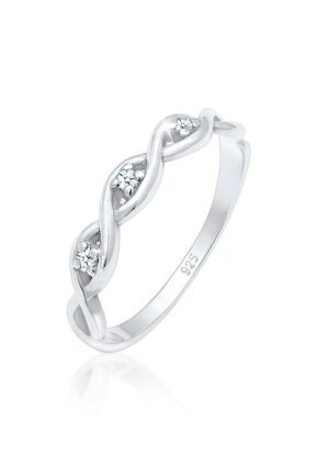 Elli DIAMONDS Verlobungsring »Knoten Unendlich Diamant (0.045 ct.) 925er Silber«