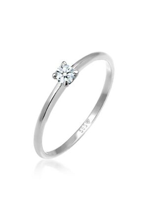 Elli DIAMONDS Verlobungsring »Solitär Verlobung Diamant (0.06 ct.) 585 Weißgold«