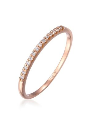 Elli DIAMONDS Verlobungsring »Verlobung Diamanten (0.07 ct.) Edel 750 Roségold«