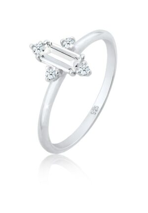 Elli DIAMONDS Verlobungsring »Verlobung Edel Topas Diamant (0.06 ct.) 925 Silber«