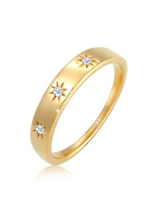 Elli DIAMONDS Verlobungsring »Verlobung Stern Diamant 0.06 ct. 585 Gold«