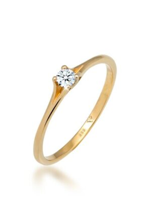 Elli DIAMONDS Verlobungsring »Verlobung Vintage Diamant (0.06 ct.) 585 Gelbgold«