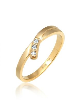 Elli DIAMONDS Verlobungsring »Verlobungsring Diamant (0.04 ct.) 585 Gelbgold«