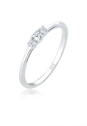 Elli DIAMONDS Verlobungsring »Verlobungsring Diamant (0.06 ct.) Zart 925 Silber«