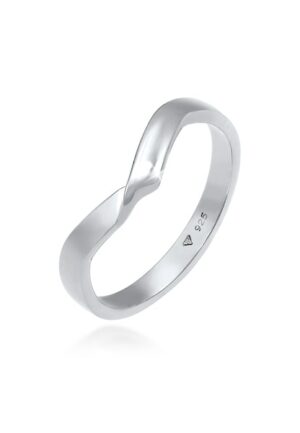 Elli Fingerring »Gedreht Bandring Trend Basic 925er Silber«