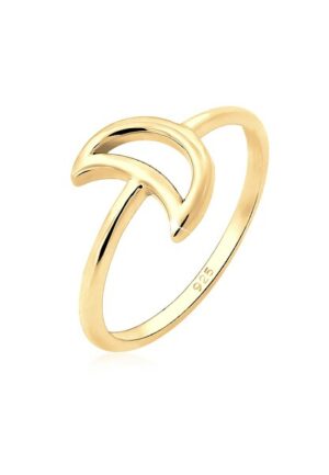 Elli Fingerring »Halbmond Luna Basic Astro Cut-Out 925er Silber«