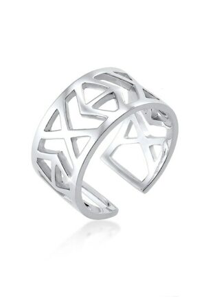 Elli Fingerring »Ikat-Muster 925 Sterling Silber«