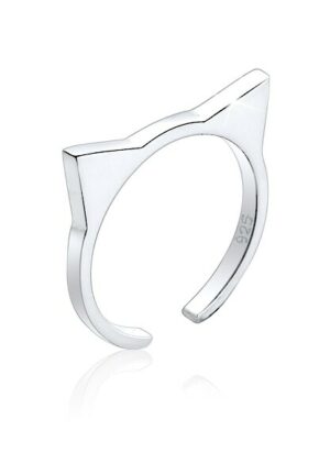 Elli Fingerring »Katzenohren Cat Geo Offen Trend Cool 925er Silber«