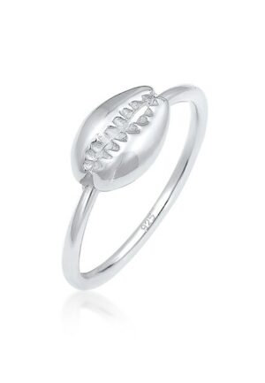 Elli Fingerring »Kaurimuschel Sommer Meer Urlaub Trend 925 Silber«