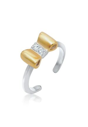 Elli Fingerring »Kinder Schleife Kristalle 925 Silber«