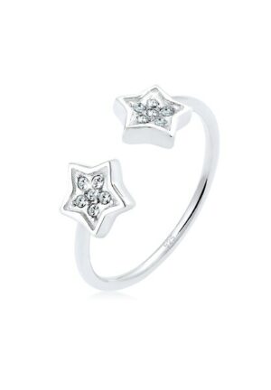 Elli Fingerring »Sterne Kristalle 925 Sterling Silber«