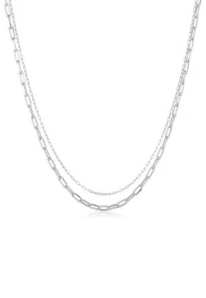 Elli Gliederkette »Layer Glieder Oval Basic Chunky Chain 925 Silber«