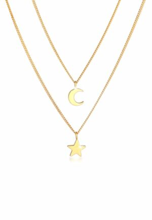 Elli Gliederkette »Layer Stern Mond Astro 925 Silber«