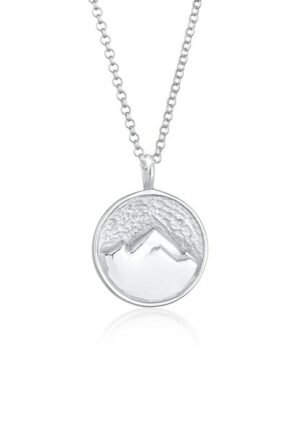 Elli Kette mit Anhänger »Elli Halskette Münze Berge Alpen Mountain 925 Silber«